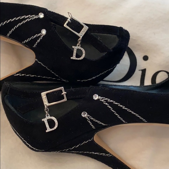 Christian Dior suede & crystal heels size 36.5 - Picture 6 of 8